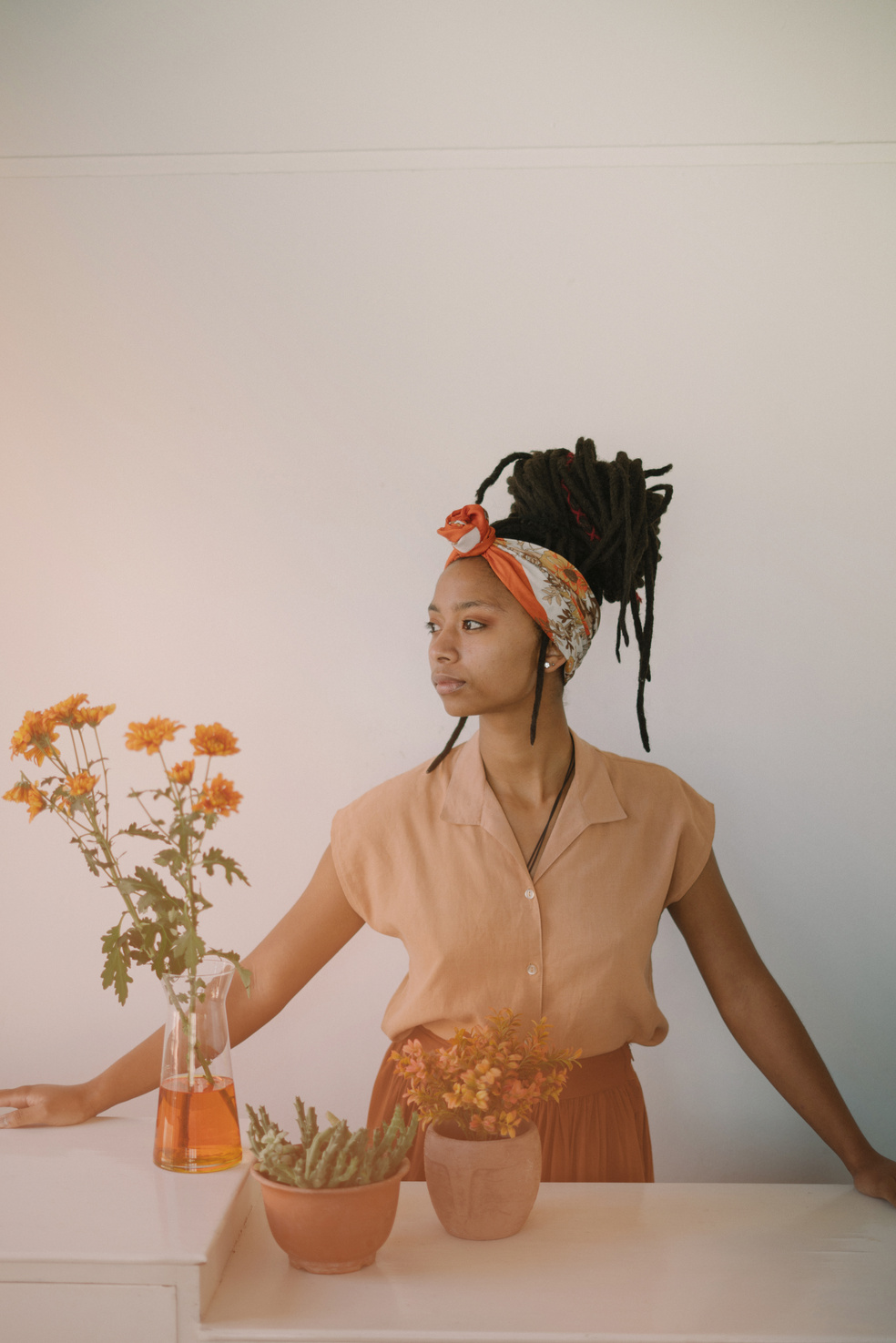 Woman with Flowers 